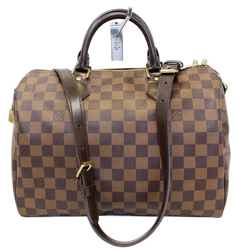 louis vuitton speedy 30 bag in monogram damier ebene|lv speedy 30 for sale.